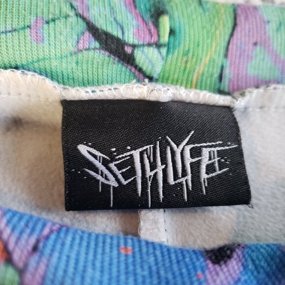 Stay Rad Marble Tie Dye Set4Lyfe Purple Green Blue JG Joggers Large - Picture 4 of 16